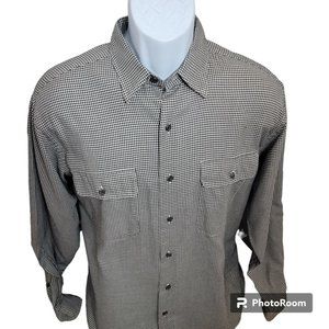 Polo Golf by Ralph Lauren Shirt, Men M, Black & White Herringbone, Collared, EUC